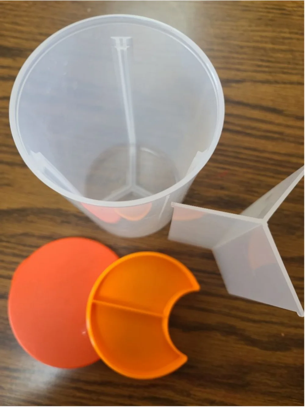Vintage Tupperware Modular Mates Tri-Sectional Dispenser with Rotating Pour Lid